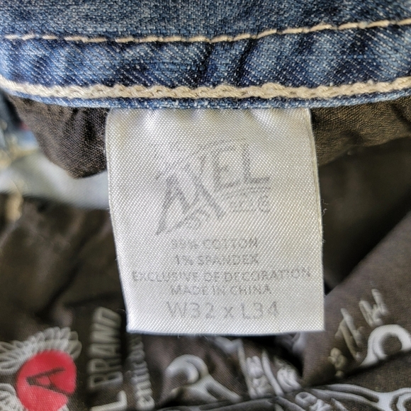 TK Axel Treadwell Relaxed Straight Denim Jeans Mens 32 X 34 - Picture 10 of 15